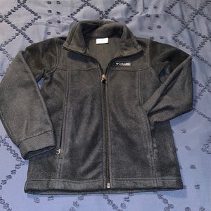 Black Columbia fleece zip up. Boys size small (8)